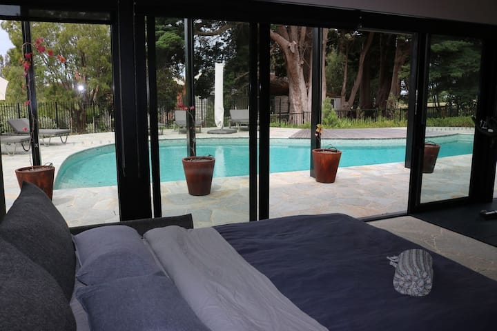 Self contained cabana with a double sofa bed