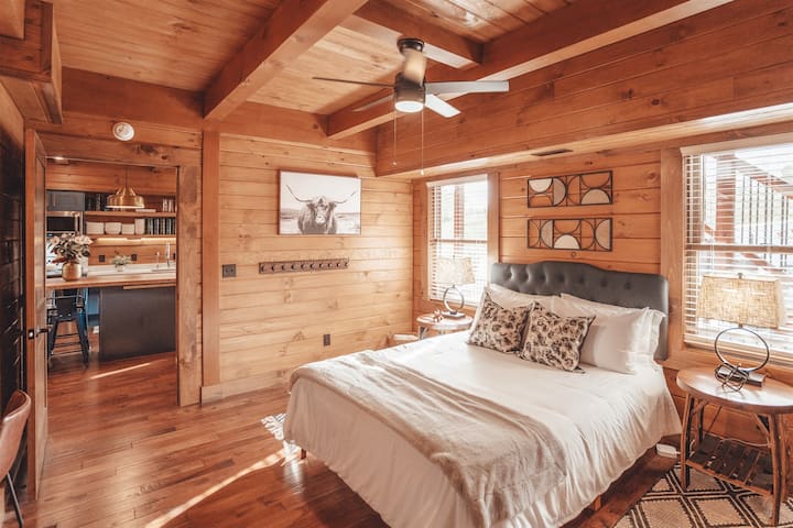 Wheelchair friendly Primary Bedroom just inside the front door