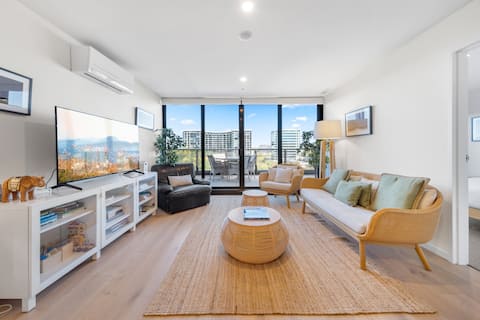 cozy 2BR in city@ Rooftop Terrace/free wifi & park