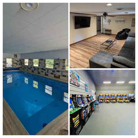 Family Getaway: Indoor Pool, Sauna & Arcade