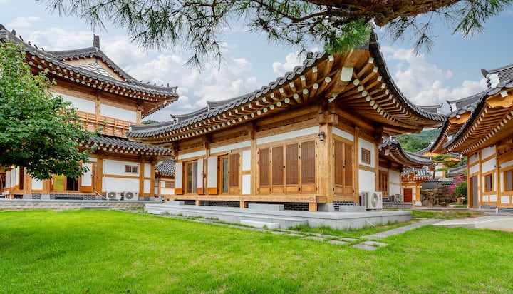 자연과 어우러 전통 한옥의 편안한 힐링 숙소 한옥 해송4 - 경산시