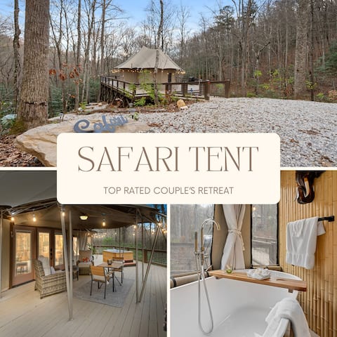 Safari, Romantic Safari Tent for 2 with Hot Tub