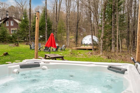 5 Min > Hiking! Sauna, Hot Tub, Dome & Movie Room