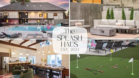 Lux Pool House! Hot Tub, Games,Fire Pit, Mini Golf