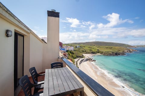 Ag Duplex Flat A Terrace in Malpica, 1st sea line