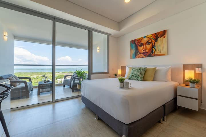 Cb1535 Cozy Suite Tropical View-sunrise - Cartagena de Indias