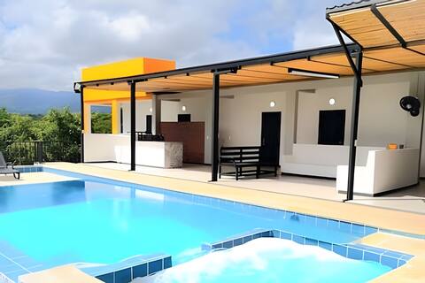 Private house with catamaran net and billiard room