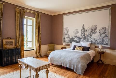 Luxury Master Suite with a Garden View