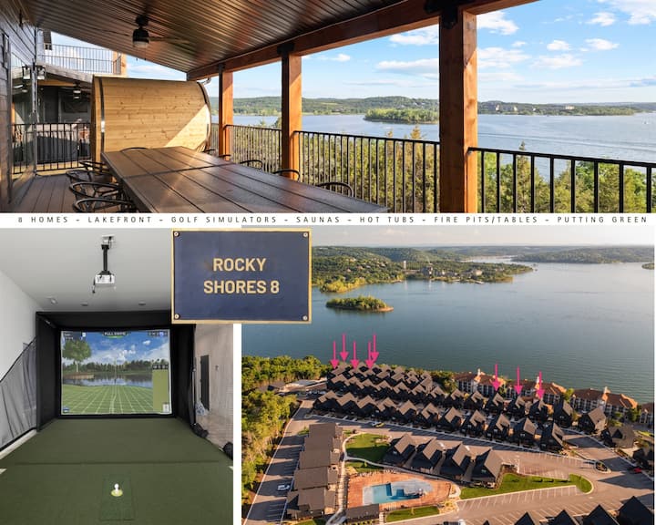 8 Lakefront Homes (Sleeping 207) In Rocky Shores - Branson, MO