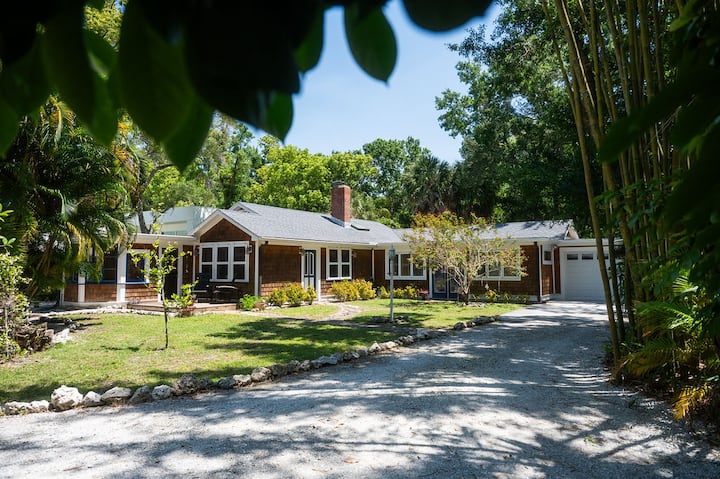 Tropical Sarasota Retreat • 2 Historic Bay Homes - Sarasota, FL