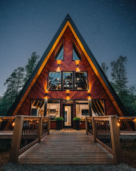 Unique A-frame | Private HotTub w/ views | Sleep 8