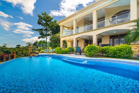 1hr SJO Airport-Ocean views-Gated. Beachclub-Pool