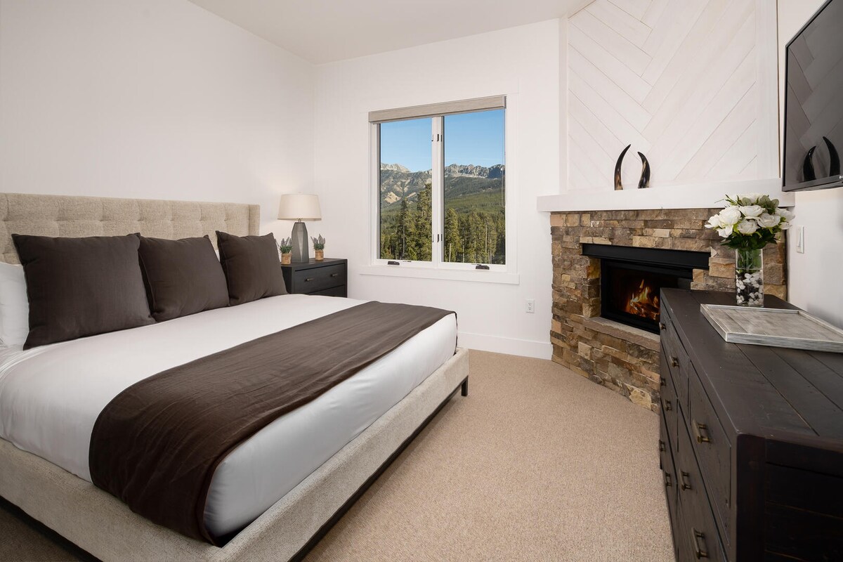 Binnen, open haard, woondecoratie, kussen, meubels