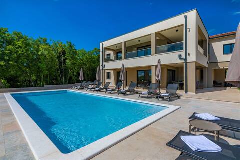 Modern and luxurious villa hugged by nature