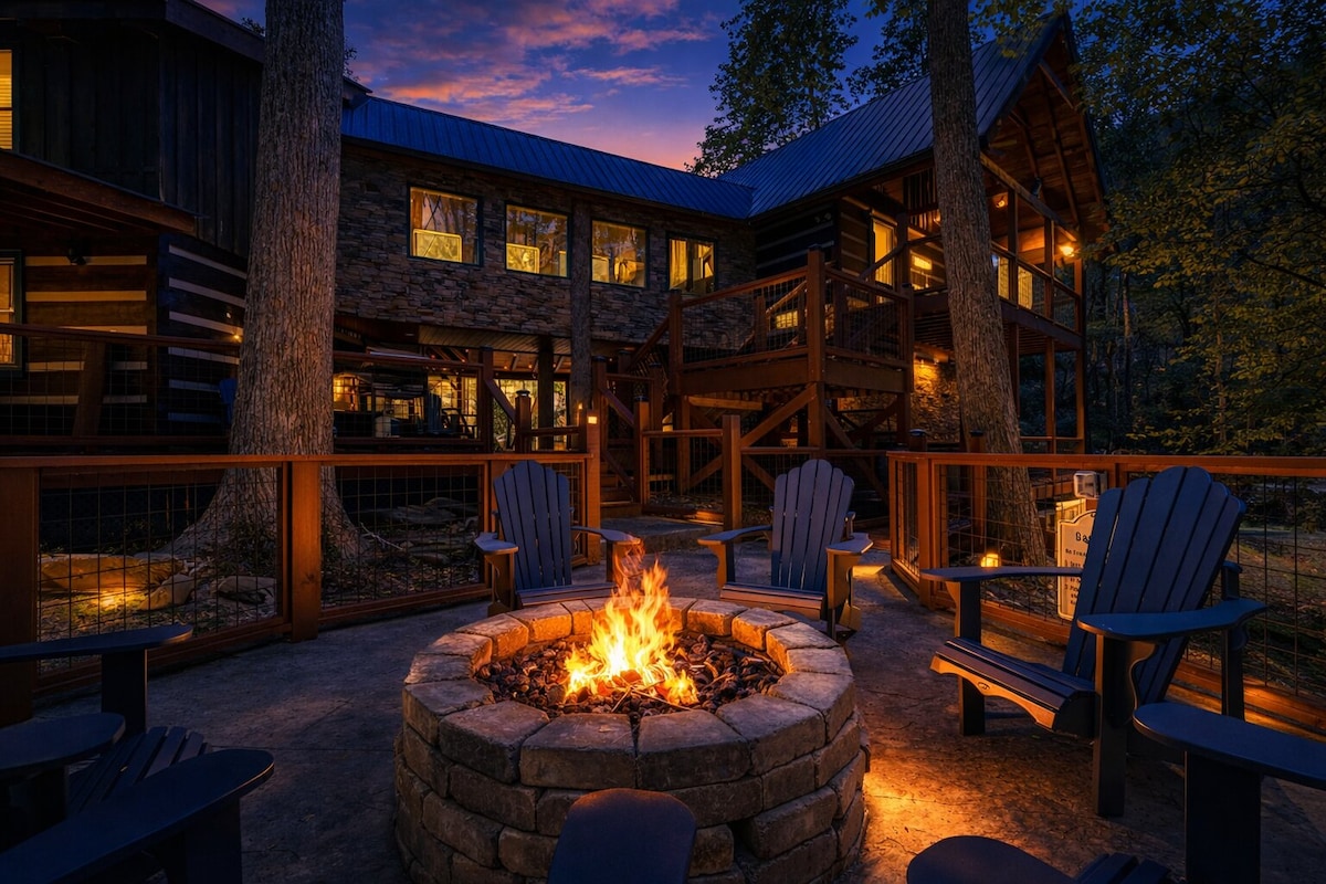 The Lodge @ Whiskey Falls, Waterfall Access - Cabins for Rent in