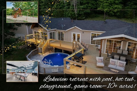 Stunning Views! Private Pool, Hot Tub, Game Room.