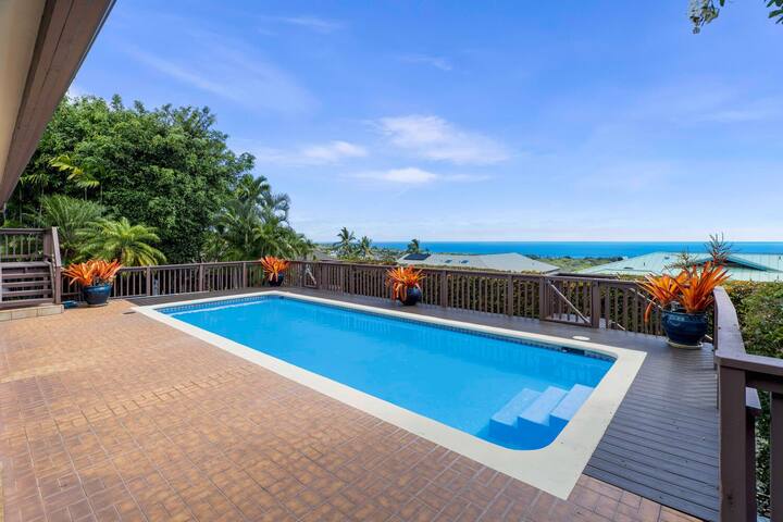 Kona Dreams: 3BR Oceanview Home w/ Private Pool
