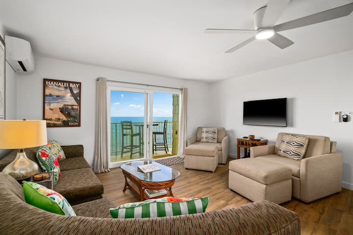 Whitewater Anini Reef Ocean Views W/ Full Aircon - Hanalei, HI