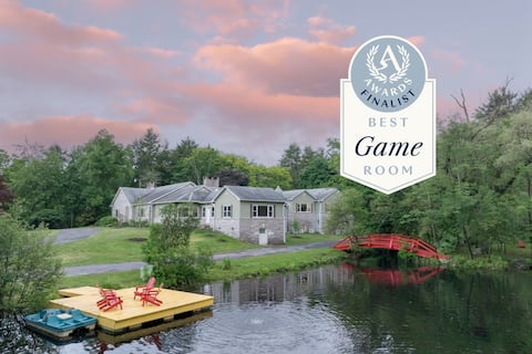 Game Farm Villa | Sleeps 28 | Private Pond + Pool