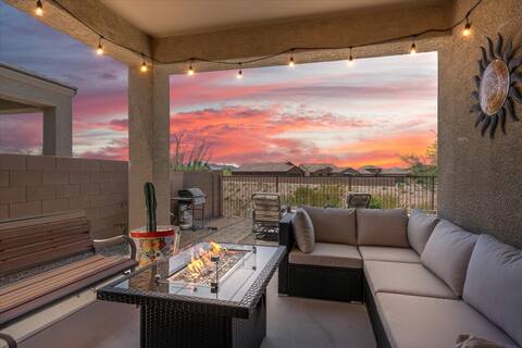 DiscoverTucson-Avenida: SunsetViews+Fire table+BBQ