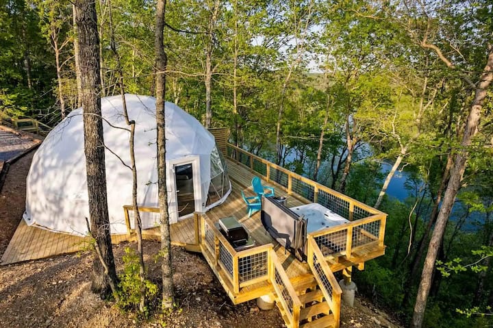 【ファッション通販】 Luxury Twin Falls Dome at Center Hill Lake - Yurts for Rent 器具・手術用器具