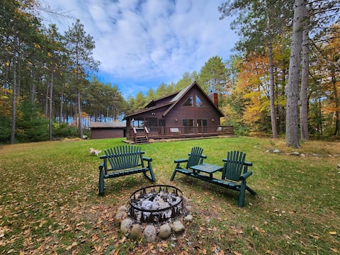 Hill Lake Charming Minocqua Cabin Fire Pit W&D Pet