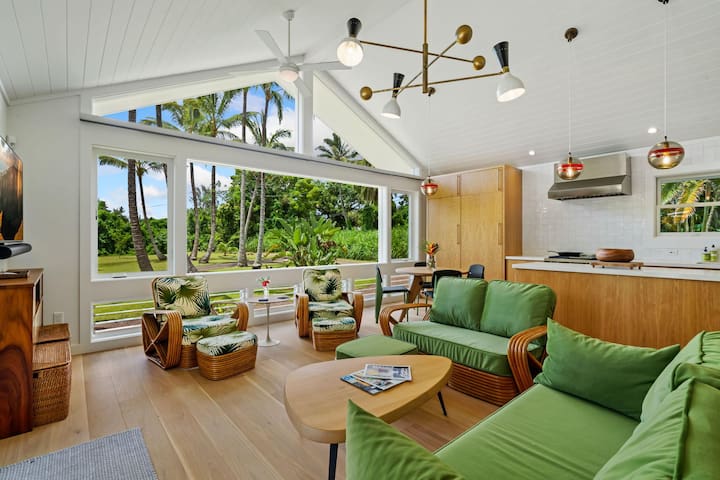 Modern Oasis w/Hot Tub, 5 min walk to Anini Beach