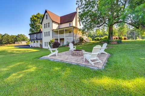 Home w/ Fire Pit on 27 Acres in Walhalla!