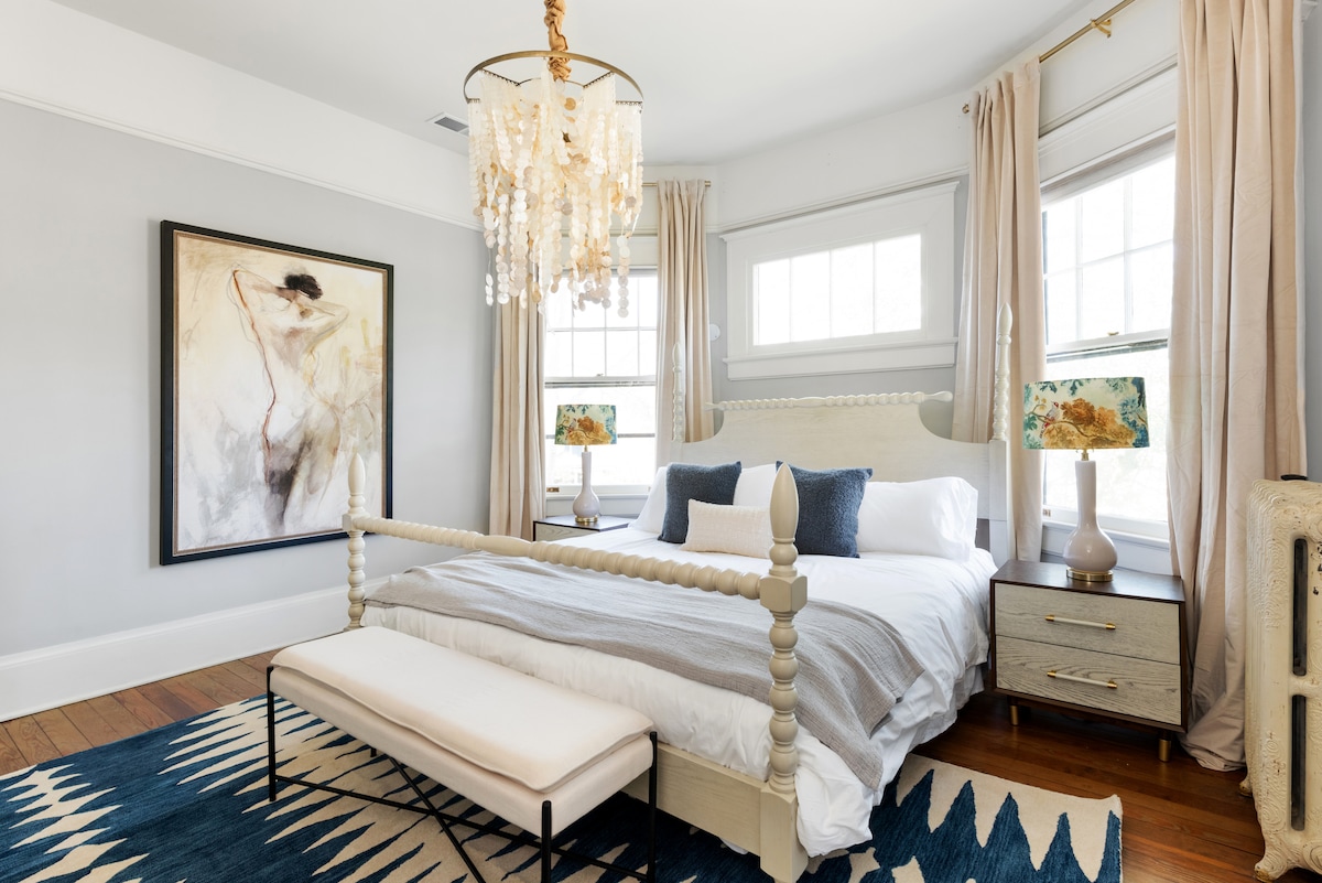 Drift into comfort with a plush king bed 