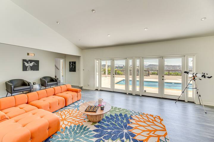 Los Angeles Home w/ Private Pool, Mtn & Lake View!