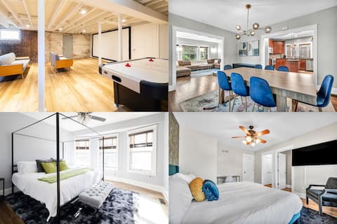 Luxurious 9 BR Movie Theater Duplex Near CWRU!