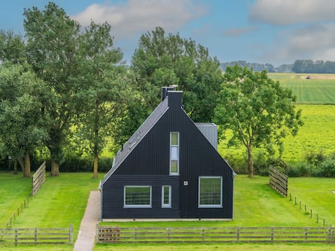 House in the Friesian landscape by the Waddensea