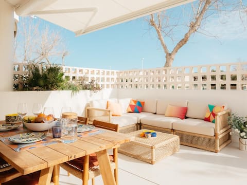 Terrasses - Beach apartment with swimming pool