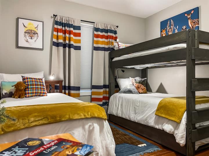 Kiddos will dream of the wild with all the "punk creatures" in this room!