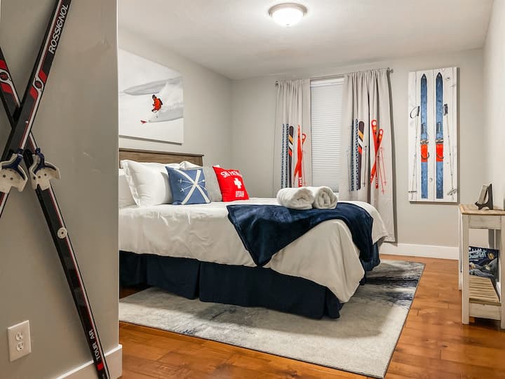 Enjoy our plush variety of beds - super comfy options throughout the house.  Dream of sweet runs and snowy slopes!