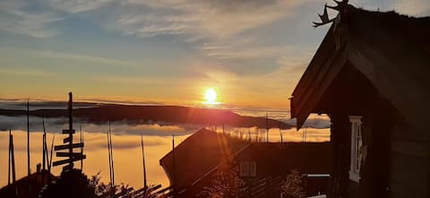 Norefjellhytta -fantastic location at the top.