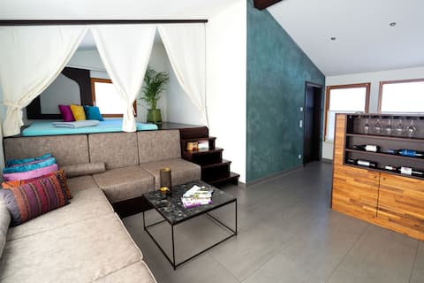 Nature chalet with 55 m² & private sauna