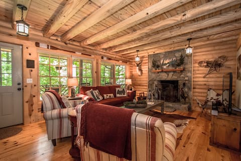 Stylish 3BR Log Cabin w/ Fire Pit | Near Trails