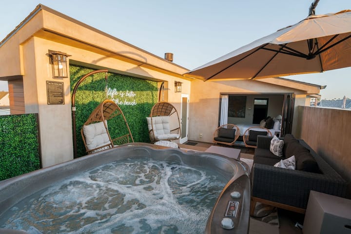 4br | Roof Deck, Hot Tub, Beach Block, Parking, Ac - Costa Mesa, CA
