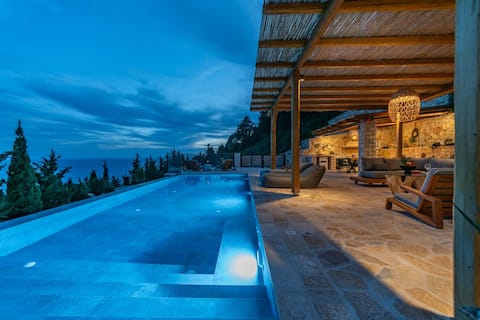 Infinity Pool Paradise with Panoramic Ionian Views