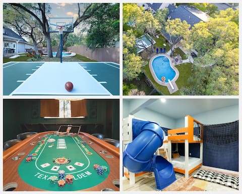Epic Family Fun! Pool, Indoor Slide & Sport Court