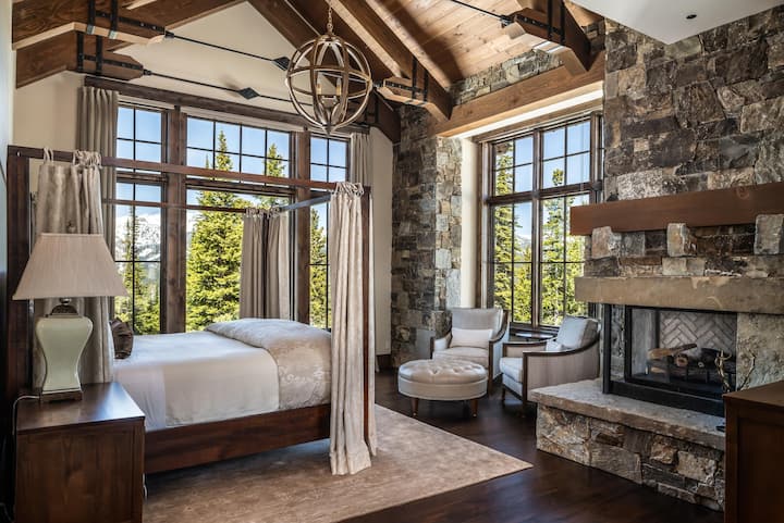 Interior, muebles, cama, habitación, decoración del hogar