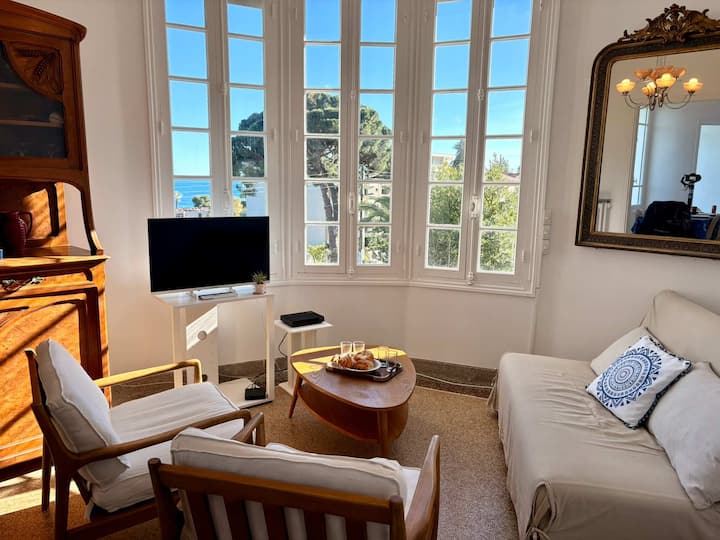 L’oustau – Maison Provençale Avec Vue Mer & Jardin - Plage des pêcheurs - Antibes