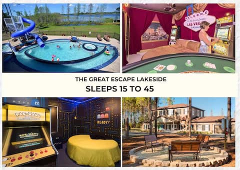 Lakefront Mansion on 10 Acres - Sleeps 15-45