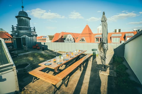 Beliebte Airbnb-Anzeige: *city view* – Rooftop terrace – Private parking in Zentrum