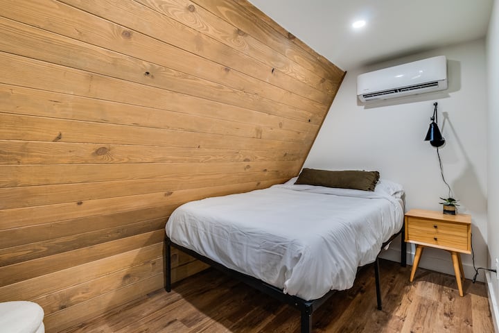 Downstairs bedroom with double bed