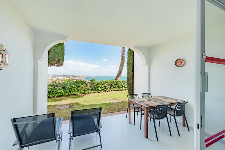 Bright Studio With Sea View & Pool Access, Mijas - La Cala de Mijas