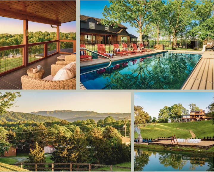 Pool Open, Sleeps 24, Private Pond, Water Fun! - Tennessee