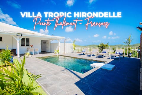 Villa Tropic Hirondelle - Swimming Pool with Sea View