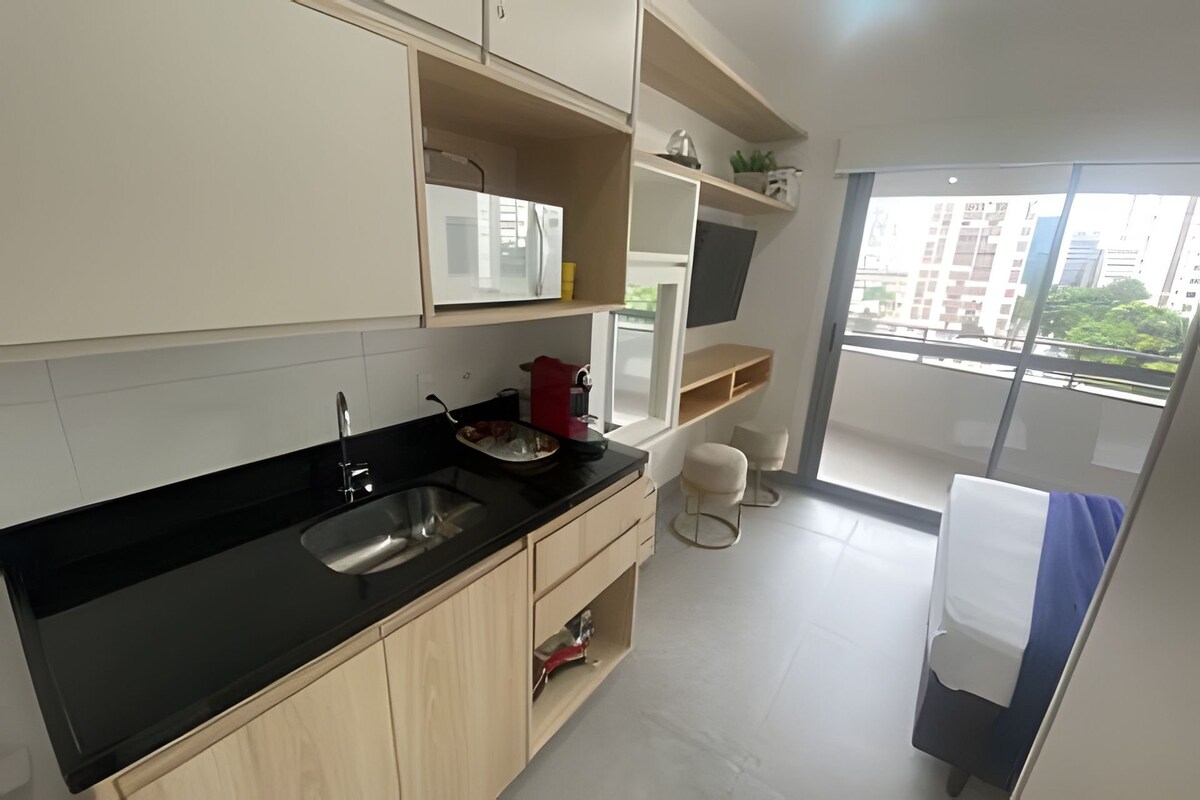 Top Airbnb: Studio Brooklin |Consulado Americano |Metrô a 200m em Santo Amaro